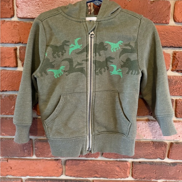 Old Navy Kids Dinosaur Hoodie - Olive Green - Picture 1 of 4